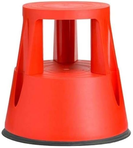 DisplayLager elefantfot, stegpall – röd, plast, vintage, 1 styck, 41 cm, 150 kg, step_stool, 05714797011327