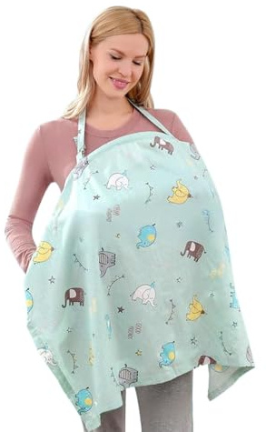 GkgWuxf Coperta infermieristica, coperta allattamento al seno | Morbida copertura per allattamento | Grembiule con scollo ad forniture per allattamento, baldacchino per auto di sicurezza per