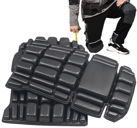 Work Wear 1 paire de genouillères flexibles en mousse pour pantalon de travail, genouillères pour carreleurs, stratifiés, parquet, jardinage, coussinets de protection des genoux, noir