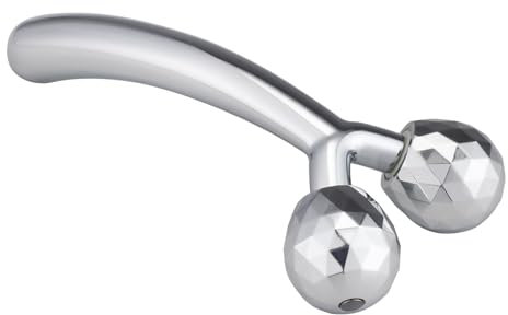 Rouleau de massage pour le visage - Outil de massage du visage - Raffermit et tonifie la peau - Rouleau facial en métal - Réduit le vieillissement et les rides