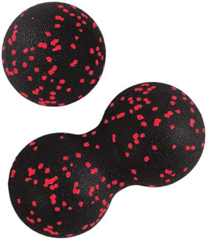 Foam Roller Masaje Kit, 2 piezas, maní Pelota de Masaje, Pelota de Masaje para el Entrenamiento miofascial, para Yoga el Entrenamiento de Las Fascias de Músculos, el Tejido Conjuntivo y el Metabolismo