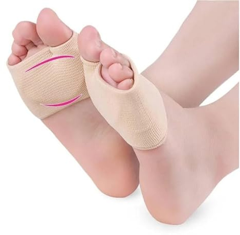 Bargain Wells 1 Pair Fabric Metatarsal Pads with Silicone Cushion – Foot Pain Relief Support for Ball of Foot – for Men & Women (XL: UK Shoe Size 11 – 13.5)