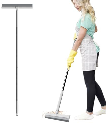 Magic Window Squeegee con testa rotante a 180 | Schede pavimento scopa, ginnastica per moquette - Scoppa multifunzionale, tergicristallo per il bagno, finestra, cucina gomma termoatta e acciai