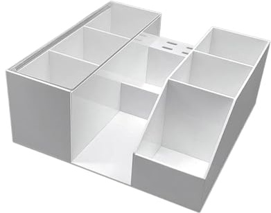 perfeclan Organizer per extension ciglia, custodia per ciglia, trasparente, contenitore, scatola porta cosmetici, organizer per trucco per strumenti per ciglia, Bianco