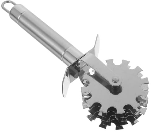 jojofuny Batticarne Acciaio Inox a 5 Ruote, Smontacarne Leggero e Facile da Usare per Bistecca e Carne, Utensile da Cucina Argento