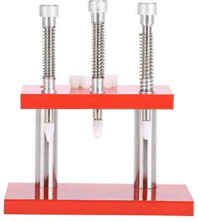 Jspondivague 3 Press Heads Watch Hand Presser Setting Fitting Set, Professional Watch Hand Setting Tool, Stainless Steel Watch Needle Presser with 3 Interchangeable Heads and 7 Protective Cover