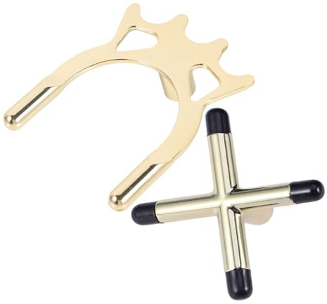 NIYANGLE Soportes para Tacos de Billar 2 Piezas Puente para Taco de Billar Cabeza Metálica y Cruz de Goma Accesorios de Piscina Soporte Estable y Portátil para Sala de Juegos