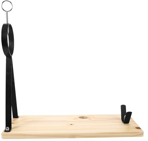 Gatuida Spanish Pine Ham Stand and Knife Rack Stable Ham Holder for Home Kitchen and Carving Display Rack