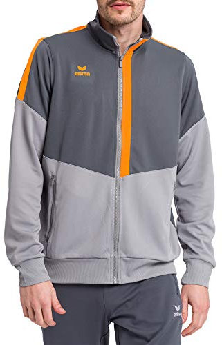 Erima Herren Squad Worker Jacke (1032026), slate grey/monument grey/new orange, S