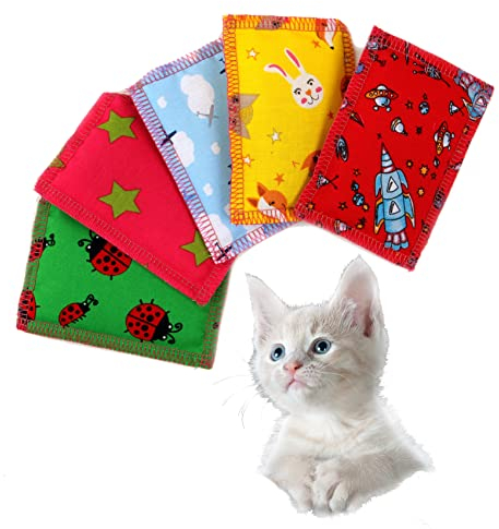 Joli Moulin Premium Katzenminze Katzenspielzeug Schmusekissen Duftkissen Oeko-TEX 100 der Umwelt zuliebe, Konservierungsbeutel, Catnip 5 Stück für glückliche Katzen (Katzenminze)