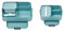 Mepal Take a Break 2-Piece Bento Lunch Box Set, Small/Large, Lunch Box with Compartments, Suitable for up to 4 or 8 Slices of Bread, TPE/PP/ABS, Nordic Green