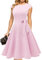 DRESSTELLS Cocktail Dresses for Women UK, Summer Formal Wedding Guest Dress, Modest Graduation Prom Vintage Tea Party Casual Dress 2025 Pink S