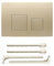ACESOME Betätigungsplatte für WC Kompatibel mit Geberit sigma01 sigma10 sigma20 sigma21 sigma30 sigma50 sigma60 Betätigungsplatte Plastik Kunststoff für 2-Mengen-Spülung (Gold)