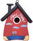 Nistkasten für Vögel Niststube Vogelhaus Liebesnest zum Anhängen - Mit Stil, Wildvögel helfen und und EIN Zuhause schenken! (Moin, Moin/rot, Höhe 22cm)