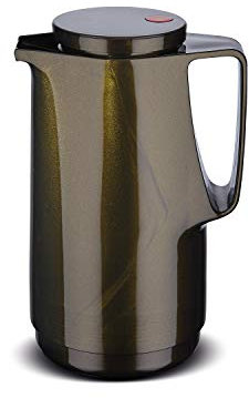 ROTPUNKT Isolierkanne 1L - Premium Kaffekanne Made in Germany I Hält bis zu 24 Std heiß I Warmhaltekanne für Kaffee und Tee (Maxima 760, Black Honey)