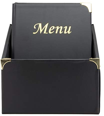 Securit Basic Range Menu Holders in Box - 4 Fixed Menu Holder Display 8x A4 - Set of 10 A4 Menu Holders