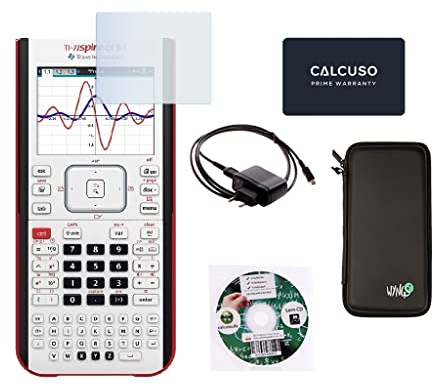 Streberpaket: TI Nspire CX II-T (ohne CAS) + SafeCase Schutztasche + Garantieverlängerung auf 60 Monate + Ladekabel + Schutzfolie + Lern-CD (auf Deutsch)
