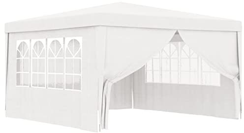 vidaXL Carpa Profesional para Fiestas con Paredes Blanco 90 g/m² 4x4 m