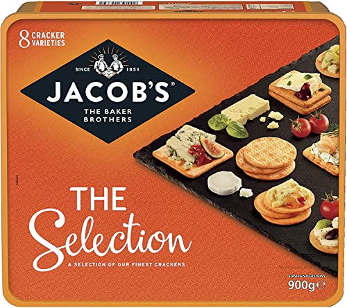 ESSENTIAL PRODUCTS Jacob's Biscuits for Cheese Tub Crackers, 900g 8 Different Selection of Delicious Crackers Family Pack Share