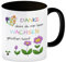 Danke dass du mir beim Wachsen geholfen hast Kaffeebecher in schwarz eine bunte Tasse für Erzieher Kaffeebecher in schwarz Danke Erzieherin Kaffeetasse Blumen Motiv Kindergarten