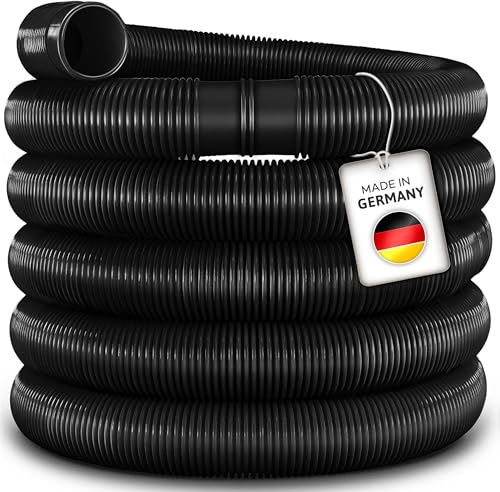 tillvex Manguera Flexible Solar de Piscina 32-38 mm para Bombas, Depuradoras y Cloradores (Negro, 30m / 32mm)