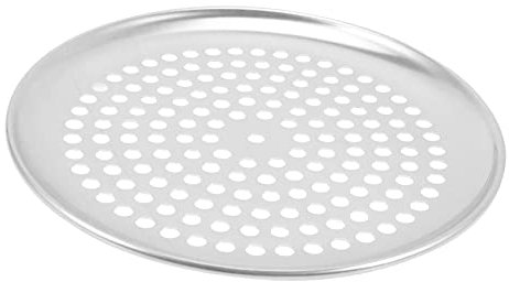 Housoutil Bandeja para Pizza Perforada De Acero Inoxidable, Diámetro 23 Cm, Molde para Hornear con Orificios Uniformes, Antiadherente, Adecuado para Horno Doméstico y Uso Gastronómico Profesional