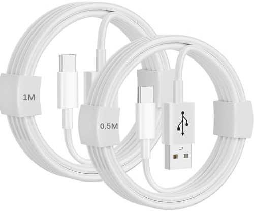 USB C-kabel iPhone 17 16 15 Car Carplay laddkabel, USB A till USB C-kabel för iPhone 17/16/15 Pro Max, Plus, 17Air, typ C kabel för AirPods pro (2nd/3rd Gen), AirPods 4 laddarkabel [0,5 m 1 m 2