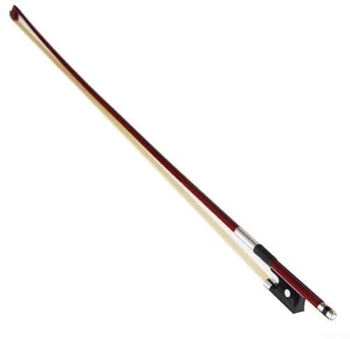 HpLive Geigenbogen 1/4 1/8 1/10 Größe Rot Sandelholz Weiß Pferdehaar Anfänger Übung Violine Zubehör Gerade Bogen(1/4)