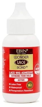 Ebin New York Wonder Bond Lace Wig Glue Extra Mega Hold 35ml (Red, 35ml)