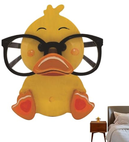 Cute Glasses Holder - Wooden Cartoon Glasses Holder for Tabletop, Animal Glasses Holder, Space Saving Eyewear Holders for Home, Apartment, Bathroom, Study