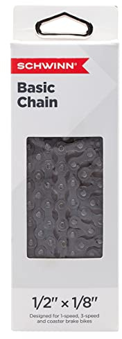 Schwinn Fahrradkette, 1,27 cm x 0,3 cm, 112 Glieder insgesamt, für Fahrräder ohne Umwerfer, BMX, Fixies, Cruiser, Rennräder und Singlespeed-Fahrräder