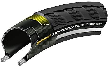 Continental Unisex – Erwachsene Fahrradreifen Top Contact 2, schwarz, 32-622 (700 x 32 C)