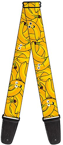 Buckle-Down GS-W32878 Gitarrengurt (5,1 cm breit) Bananas Stacked Cartoon Yellow