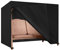 Dokon 3 Seater Garden Swing Covers Waterproof Heavy Duty 600D Oxford Fabric Outdoor Swinging Chair Cover Windproof Anti-UV Patio Garden Hammock Cover with Zips (210x150x150cm) - Black