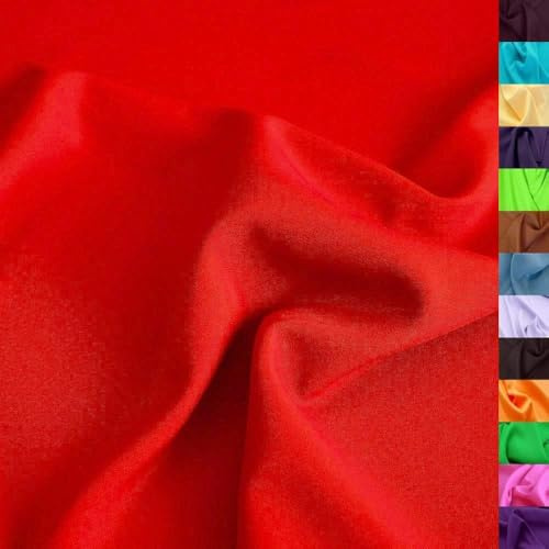 TOLKO 1m Modestoff | Dekostoff universal Stoffe zum Nähen Meterware Dekorieren | Blickdicht, knitterarm | 150cm breit Bekleidungsstoffe Dekostoffe Vorhangstoffe Basteln Patchwork (Rot)