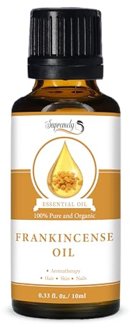 Supremely Indian Frankincense Essential Oil - 10ml | Pure Natural Oil for Aromatherapy, Diffusers, and Bath | Elevate Self-Care, Massage, and Skin Regimen | Vegan & Made in The UK