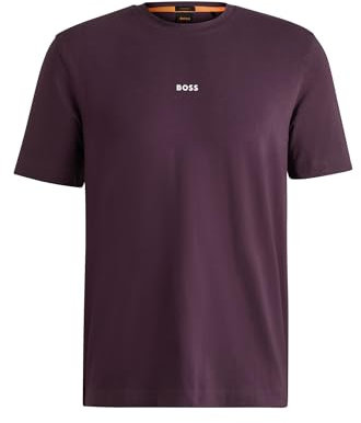 BOSS Mens TChup Logo-Print T-Shirt in Stretch Cotton