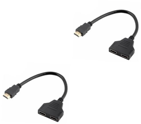Housoutil 2pcs Female Adapter for Tv Splitter for Dual Monitor Out Video Splitter