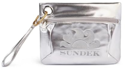 Sundek Pochette AW416ABPU7LA LAMINATED CLUT 186LA Argento Argento/TU