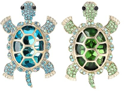 AIRTILY 2 Pièces Broche De Tortue, Broche De Diamant, Accessoires Créatifs Et Drôles, Accessoires De Vêtements, Accessoires pour Femmes.