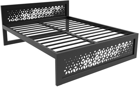 MetaloPro Metallbett 180x200 cm – Belastbar bis 1000 kg & Aufbau in <10 Min – Stabiles Bettrahmen Bettgestell mit 37cm Stauraum, Quietschfrei, Schwarz