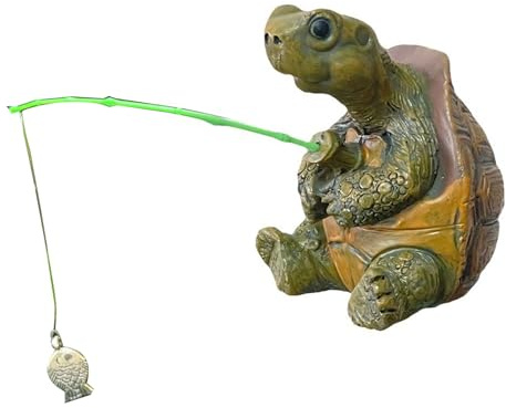 YiQinzcxg Tortues de jardin Décoration Statue Fées Accessoires de jardin Figurines d'animaux pour l'extérieur Cadeau de pendaison de crémaillère pour terrasses Décoration de cour Figurines d'animaux