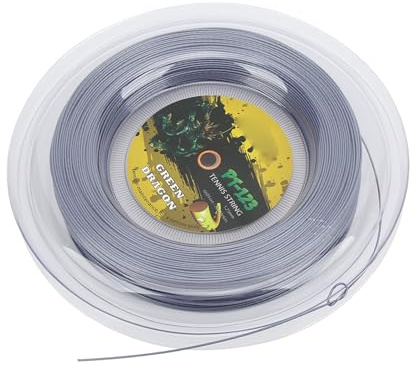 aqxreight Corde de Tennis 200 M Corde de Raquette 25 Mm Fil de Raquette en Polyester Type Rigide pour l'entraînement Raquettes Blanches Assez Terme de Tennis de de Bobine de de Polyester (Grey)