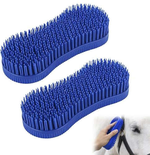 2Pcs Magic Horse Grooming Brush, Professional Care Tool for Hair Cleaning Detangling Massage Mane Tail Hoof