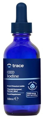 Trace Minerals - Iode Ionique issue de l’Iodure de Potassium | Soutient la Production d’Hormones, le Système Nerveux, la Peau et l’Immunité | Sans OGM, Végan, Sans Gluten | 59 ml, 225 mcg par portion