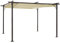 Outsunny Pérgola de Jardín 3,5x3,5m Gazebo Cenador para Exterior con Techo Retráctil Tela Poliéster Impermeable y Anti-UV para Patio Terraza Beige