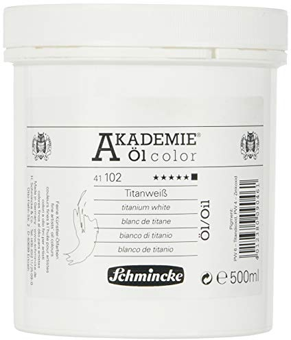Schmincke – AKADEMIE® Öl color - feine Künstler-Ölfarben, Titanweiß - 500 ml