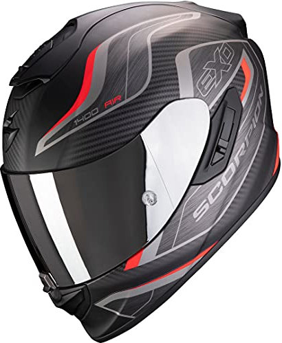 Scorpion Herren EXO-1400 AIR Attune Matt Black-Red XXL Motorcycle Helmets