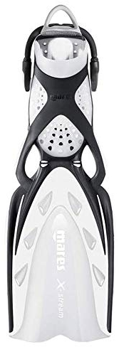 Mares X-Stream Tauchflossen mit Bungee-Riemen (weiß, regulär)