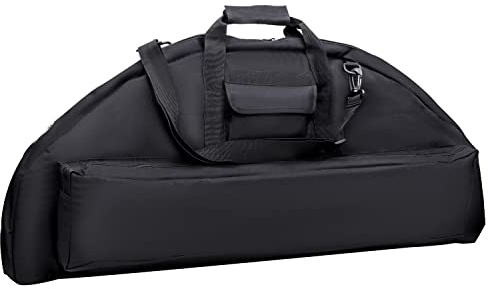Jaegvida Compound Bow Case Multi-Functional Tactical Bow Bag Quick-Reload Design Portable Hunting Gear Waterproof Outdoor Case (Black, 44“)